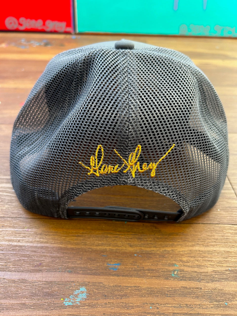 ILOVEME TRUCKER HAT DRIP PATCH (GREY)