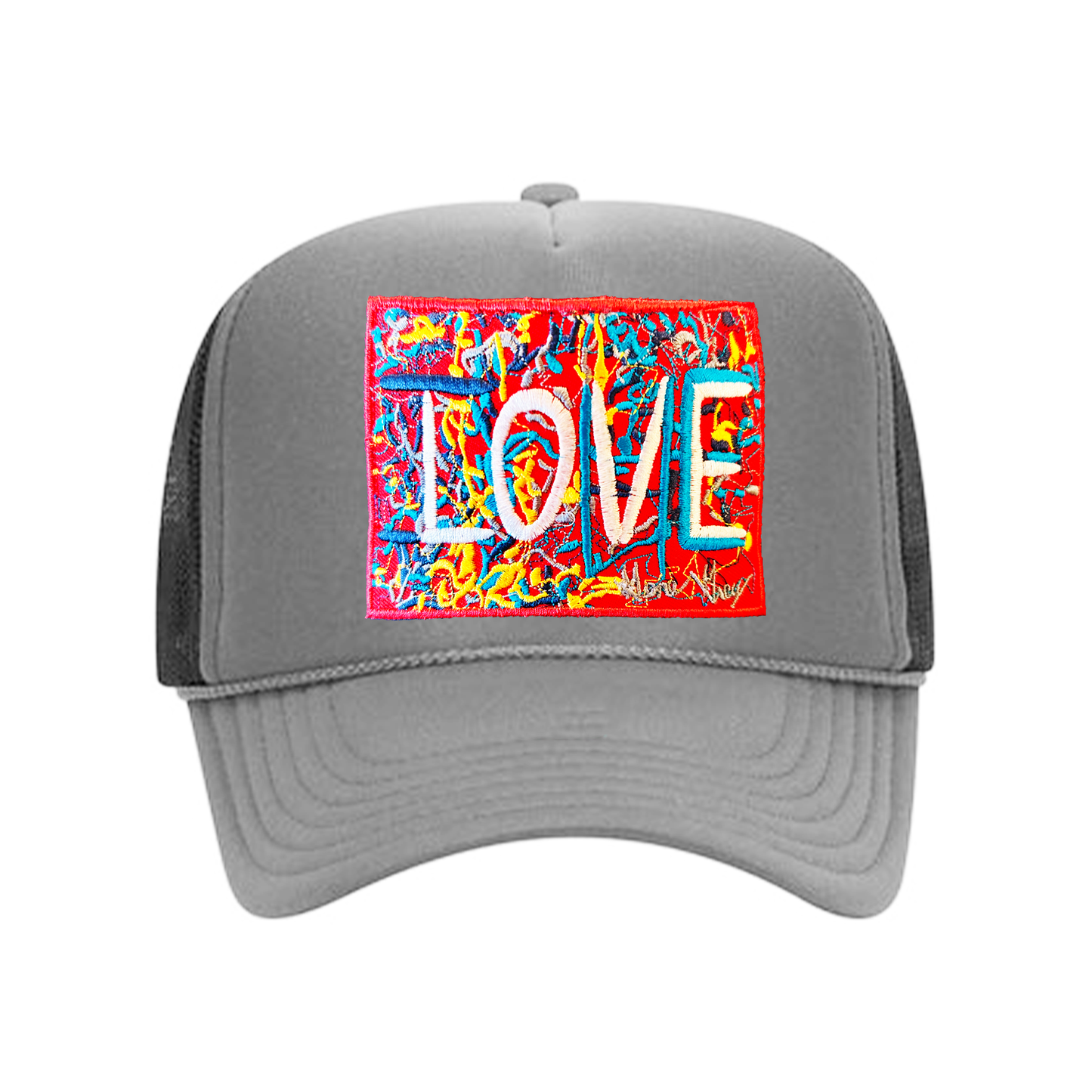 ILOVEME TRUCKER HAT PATCH (LIGHT GREY)
