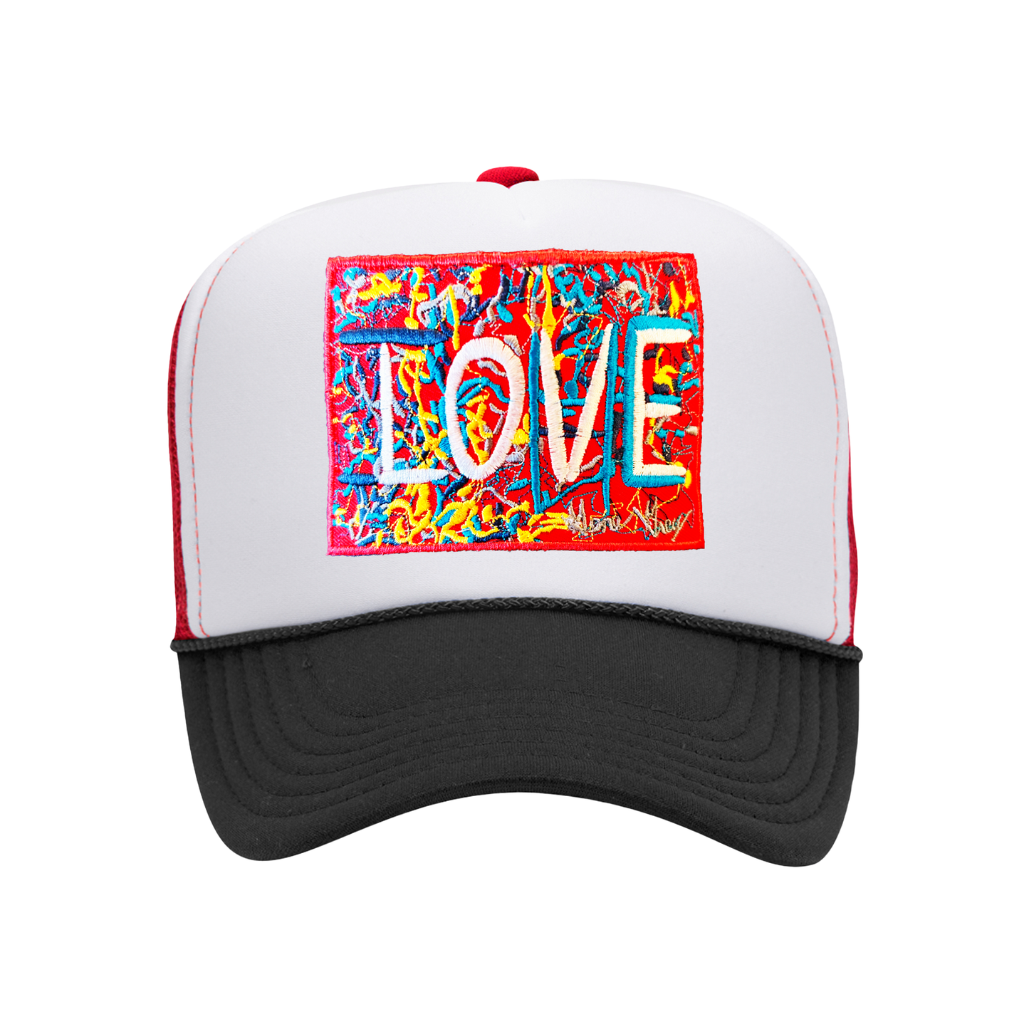 ILOVEME TRUCKER HAT PATCH (WHITE/RED/BLACK)
